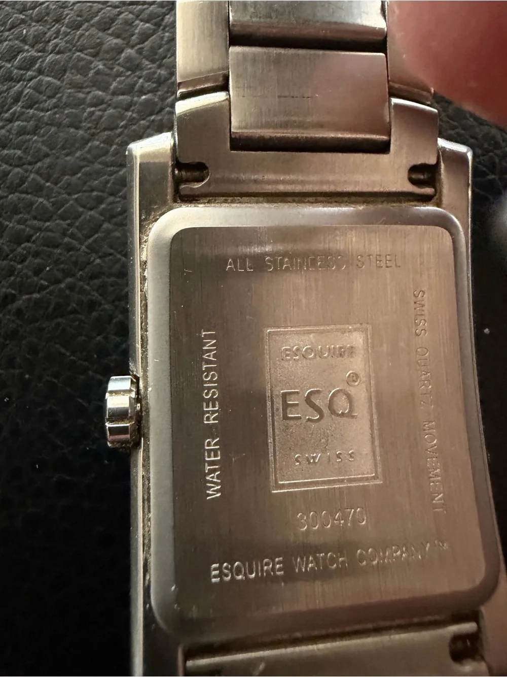 ESQ Swiss Men's Silver Stainless Steel Bracelet Watch - Rectangular Dial